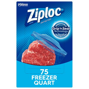 [RDY] [��������] Ziploc Grip 'n Seal Technology �t���u�����h�t���[�U�[�p�N�I�[�g�o�b�O 75 ������ [�y�V�C�O�ʔ�] | Ziploc Brand Freezer Quart Bags with Grip 'n Seal Technology, 75 Count