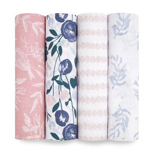 [] aden + anais essentials, swaddles, flowers bloom 4-pack. [yVCOʔ] | aden + anais essentials, swaddles, flowers bloom 4-pack