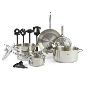 [] T-fal Cook  Strain XeXZbg 14_Zbg [yVCOʔ] | T-fal Cook  Strain Stainless Steel Cookware Set, 14 piece Set