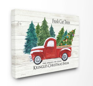 [RDY] [��������] The Stupell Home Decor Collection Holiday Rustic White Planked Look Fresh Cut Trees Red Pickup Christmas Farm Stretched Canvas Wall Art, 16 x 1.5 x 20 [�y�V�C�O�ʔ�] | The Stupell Home Decor Collection Holiday Rustic White Plan