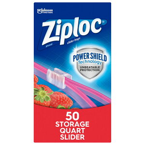 [RDY] [] Ziploc Brand Slider Storage Quart Bags with Power Shield Technology, 50 Count [yVCOʔ] | Ziploc Brand Slider Storage Quart Bags with Power Shield Technology, 50 Count