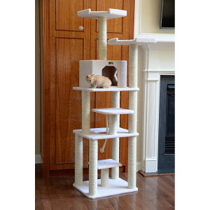 [] Armarkat 78-in Cat Tree  Condo Scratching Post Tower, Beige [yVCOʔ] | Armarkat 78-in Cat Tree  Condo Scratching Post Tower, Beige