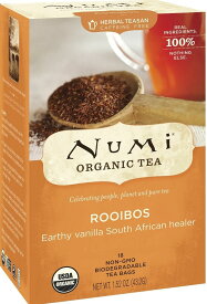 [RDY] [送料無料] Numi ティーバッグ オーガニック ルイボス カフェインフリー 18袋入り 6個セット [楽天海外通販] | Numi Tea Organic Rooibos - Caffeine Free - 18 Bags - Csae Of 6