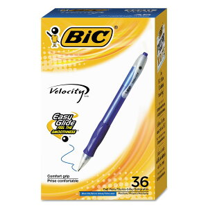 [RDY] [��������] BIC �x���V�e�B�{�[���y�� �u���[�C���N 1mm 36�{���� [�y�V�C�O�ʔ�] | BIC Velocity Retractable Ball Pen, Blue Ink, 1 mm, 36/Pack