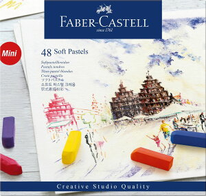[] Faber-Castell \tgpXe pXeBbN 48{ lpA[gZbg [yVCOʔ] | Faber-Castell Soft Pastel Half Length Sticks - Box of 48, Adult Art Set