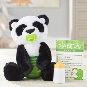 [RDY] [] Melissa & Doug 11C`xr[p_ʂ Ԃ ނ Mrt [yVCOʔ] | Melissa & Doug 11-Inch Baby Panda Plush Stuffed Animal with Pacifier, Diaper, Baby Bottle