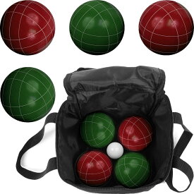 [送料無料] ボッチボールセット-レギュレーション屋外家族ボッチゲーム赤と緑のボールによって。 Hey! Play! [楽天海外通販] | Bocce Ball Set- Regulation Outdoor Family Bocce Game Red and Green Balls by Hey! Play!