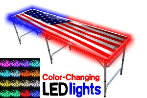 [RDY] [] LEDO[Cgt8tB[gvtFbViPartyPongrA|e[u-AJ [yVCOʔ] | 8-Foot Professional PartyPong Beer Pong Table with LED Glow Lights - America Edition