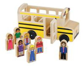 [送料無料] Melissa &amp; Doug School Bus Wooden Play Set with 7 Play Figures [楽天海外通販] | Melissa &amp; Doug School Bus Wooden Play Set With 7 Play Figures