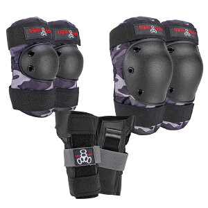 [RDY] [] gvGCg Z[o[V[Y [[XP[gpbhZbg `R[J MTCY [yVCOʔ] | Triple Eight Saver Series Roller Skating Pad Set - Charcoal Camo Size M