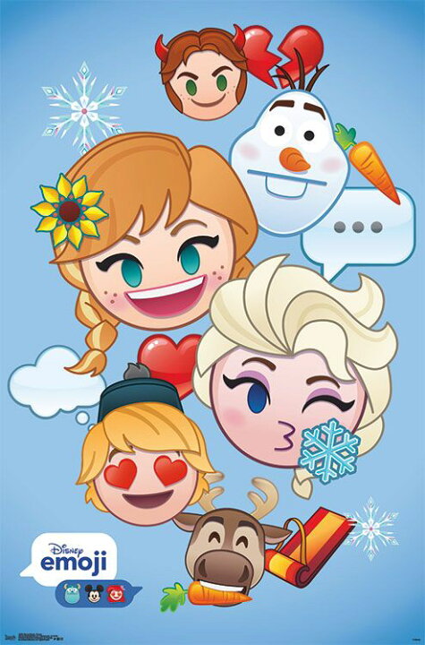 楽天市場 送料無料 ディズニー絵文字 フローズンウォールポスター 22 375 34 楽天海外通販 Disney Emoji Frozen Wall Poster 22 375 X 34 Walmart 楽天市場店