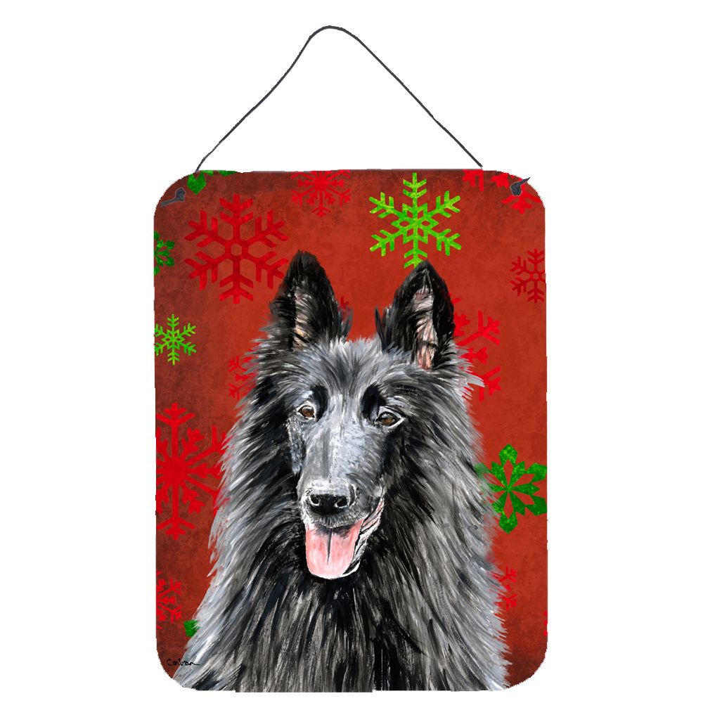 市場】[送料無料] ベルギーの羊飼いの赤い雪片の休日のクリスマスの壁かドア掛かる印刷物 [海外通販] | Belgian Sheepdog  Red Snowflakes Holiday Christmas Wall or Door Hanging Prints : Walmart 市場店