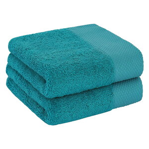 [送料無料] ヘビーウェイト高級コットンハンドタオル2枚セット 16インチ x 30インチ ピーコックグリーン [楽天海外通販] | Heavyweight Luxury Cotton Hand Towels - Set of 2, 16" x 30", Peacock Green