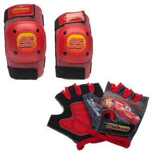 [] x fBYj[J[Y یpbhO[uZbg bh^ubN [yVCOʔ] | Bell Disney Cars Protective Pad and Glove Set, Red/Black
