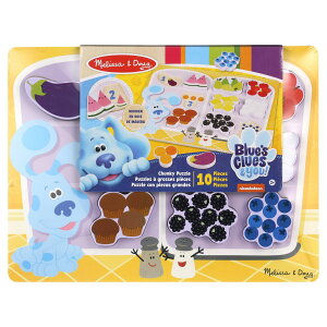 [] Melissa & Doug u[YEN[YEAhE[!ؐ`L[pY-①ɂ̒̐Hו 10s[X [yVCOʔ] | Melissa & Doug Blue's Clues  You! Wooden Chunky Puzzle - Fridge Food 1