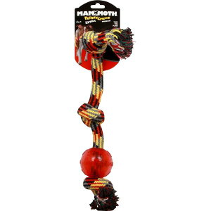 [RDY] [] Mammoth Flossy Chews Extra 3 Knot Tug with TPR Ball Rope Dog Toy, Large, 20". [yVCOʔ] | Mammoth Flossy Chews Extra 3 Knot Tug with TPR Ball Rope Dog Toy, Large, 20"