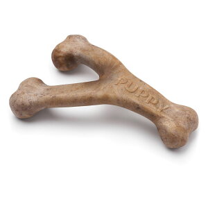 [RDY] [] Benebone ps[EBbV{[ pނ \tg^Cv x[R MTCY [yVCOʔ] | Benebone Puppy Wishbone Dog Chew Toy, Softer for Modest Chewers, Bacon, Medium