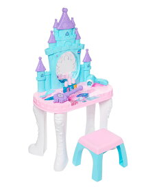 [送料無料] Dash Toyz ピンクとブルーの雪の城をテーマにした子供用ライトアップサウンド洗面台セット（チェア付き [楽天海外通販] | Dash Toyz Pink &amp; Blue Snow Castle Themed Kids Light-Up Sound Vanit