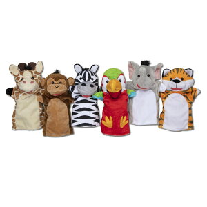 [] Melissa  Doug Tt@pybgZbg 6 [yVCOʔ] | Melissa  Doug Safari Puppet Set 6 Pc