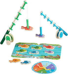 [] Melissa  Doug Lb`JEg ؐނQ[ }Olbgbh2{t [yVCOʔ] | Melissa  Doug Catch  Count Wooden Fishing Game With 2 Magnetic Rods