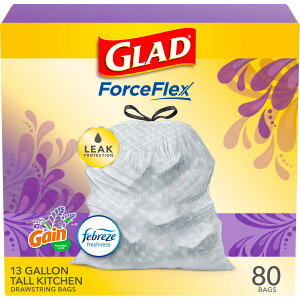 [RDY] [] Glad tH[XtbNX g[^Lb`S~ 13K t@u[YQCx_[ 80 [yVCOʔ] | Glad ForceFlex Tall Kitchen Trash Bags, 13 Gallon, Gain Lavender with
