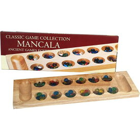 [RDY] [送料無料] Classic Games Collection Deluxe Wood Mancala With Glass Beads クラシックゲームコレクション デラックスウッドマンカラ グラスビーズ [楽天海外通販] | Classic Games Collection Deluxe Wood Mancala With