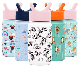 [RDY] [送料無料] Simple Modern 14oz Disney Summit Kids Water Bottle Thermos with Straw Lid - Dishwasher Safe Vacuum Insulated Double Wall Tumbler Travel Cup 18/8 Stainless Steel - Disney.ディズニー サミット キッズ ウォーターボトル