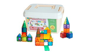 [RDY] [] Zunammy 49s[X}Olbg^CZbg s[`Xg[WP[X [yVCOʔ] | Zunammy 49 Piece Magnetic Tiles Set, Peach Storage Case