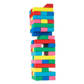 [RDY] [送料無料] クラシックウッドブロックスタッキングゲーム カラーウッドとキャリングバッグ 屋内および屋外プレイ用 ～によって Hey! Play! [楽天海外通販] | Classic Wooden Blocks Stacking Game wit