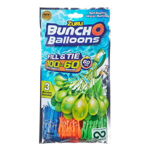[] Bunch O Balloons 100̋}[UZtV[OD 3pbN by ZURU [yVCOʔ] | Bunch O Balloons 100 Rapid-Filling Self-Sealing Water Balloons 3 Pack by ZURU