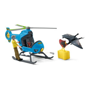 [] Schleich _Ci\[ GAA^bNANVtBMAZbg 10̃Zbg [yVCOʔ] | Schleich Dinosaur Air Attack Action Figure Set, 10 Pieces