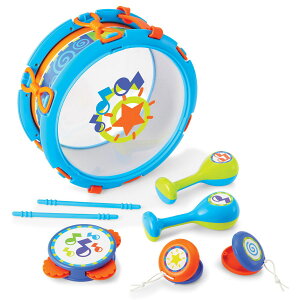 [RDY] [] Kidoozie }Ct@[XghZbg 2Έȏ̎q̂߂6̊ŷ̃Zbg [yVCOʔ] | Kidoozie My First Drum Set, Set of 6 Instrument Toys for Children ages 2 years and older