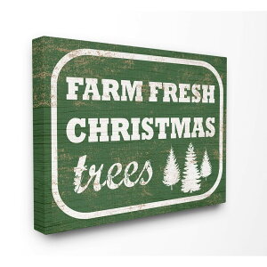 [RDY] [��������] The Stupell Home Decor Collection Holiday Rustic Distressed Green Vintage Sign Farm Fresh Christmas Trees Stretched Canvas Wall Art, 16 x 1.5 x 20 [�y�V�C�O�ʔ�] | The Stupell Home Decor Collection Holiday Rustic Distressed Gre