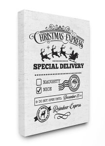 [RDY] [��������] The Stupell Home Decor Collection Holiday Christmas Express Package Special Delivery Typography Stretched Canvas Wall Art, 16 x 1.5 x 20 [�y�V�C�O�ʔ�] | The Stupell Home Decor Collection Holiday Christmas Express Package Speci
