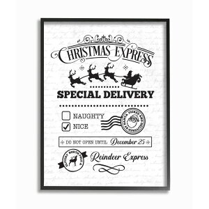 [��������] Stupell Industries Christmas Express Package Holiday Word DesignFramed Wall Art By Artist Lettered and Lined [�y�V�C�O�ʔ�] | Stupell Industries Christmas Express Package Holiday Word DesignFramed Wall Art By Artist Lettere