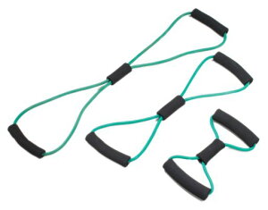[RDY] [] CanDo {E^C `[uGNTTCU[ SgZbg e1F14C` 22C` 30C` O[ [yVCOʔ] | CanDo Bowtie tubing exerciser, full body set 1 ea: 14", 22", 30" , green