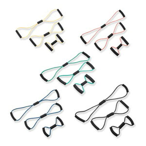 [RDY] [] CanDo {E^C`[uGNTTCYSg5_Zbg e1_FCG[`ubN [yVCOʔ] | CanDo Bowtie tubing exerciser, full body set, 5 pc set 1 ea: yellow through black