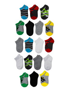 [RDY] [] Wonder Nation xr[gh[ {[C m[V[\bNX 18 TCY18M-5T [yVCOʔ] | Wonder Nation Baby and Toddler Boy No Show Socks, 18-Pack, Sizes 18M-5T