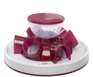 [] TRIXIE ybgv_Nc 46002 gltB[_[iLpj bhzCg [yVCOʔ] | TRIXIE Pet Products 46002 Tunnel Feeder for Cats - Red  White