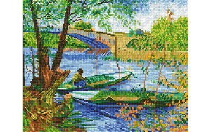 [RDY] [] DIAMOND DOTZ t@ZbgA[gLbg  t̒ނ Sbz [yVCOʔ] | Diamond Dotz Facet Art Kit Intermediate Fishing in Spring Van Gogh