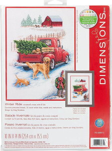[RDY] [] Dimensions 10" x 14" Winter Ride Counted Cross Stitch, }`J[, e1 [yVCOʔ] | Dimensions 10" x 14" Winter Ride Counted Cross Stitch, Multi-Color, 1 Each