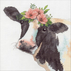[] Dimensions 12" x 12" Sweet Cow Counted Cross Stitch Kit }`J[ e1 [yVCOʔ] | Dimensions 12" x 12" Sweet Cow Counted Cross Stitch Kit, Multi-Color, 1 Each