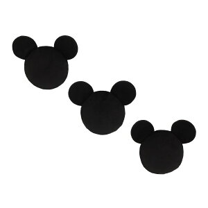 [RDY] [] Disney ~bL[}EX ubNvbVEH[fR[V3_Zbg [yVCOʔ] | Disney Mickey Mouse Black Plush 3 Piece Wall D?cor