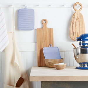 [RDY] [] KitchenAid ut\tgVR~Zbg x_[N[ 2Zbg [yVCOʔ] | KitchenAid Ribbed Soft Silicone Pot Holder Set, Lavender Cream, Set of 2