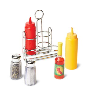 [RDY] [] Melissa & Doug Zbg 6 - ܂܂ XeXLfB[ [yVCOʔ] | Melissa & Doug Condiments Set 6 pcs - Play Food, Stainless Steel Caddy