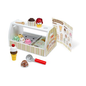 [RDY] [] Melissa  Doug ؐXN[vƃACXN[JE^[ 28 - HiƃANZT[Đ [yVCOʔ] | Melissa  Doug Wooden Scoop and Serve Ice Cream Counter 28 pcs - Play Food and