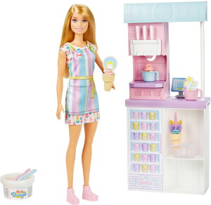 [RDY] [] Barbie Ice Cream Shop Playset with 12 In Blonde Doll, Ice Cream Shop, Ice Cream Making Feature  Realistic Play Pieces [yVCOʔ] | Barbie Ice Cream Shop Playset with 12 In Blonde Doll, Ice Cream Shop, Ice Cream Making