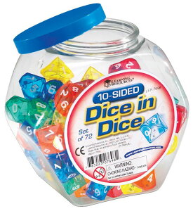 [RDY] [] Learning Resources 10ʃ_CX TCR Z mߋ pi 72Zbg Ώ۔N6 7 8Έȏ [yVCOʔ] | Learning Resources 10-Sided Dice in Dice, Math Manipulatives, Educational To