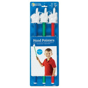 [] Learning Resources nh|C^[ - 3Zbg, ct@, pi [yVCOʔ] | Learning Resources Hand Pointers - Set of 3, PreK and Kindergarten Teachers, Teaching Supplies