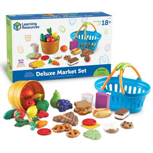 [RDY] [] Learning Resources New Sprouts Deluxe Market Set - 32 pieces, Boys and Girls Ages 18mos+, Play Food, Toddler Play, Pretend Food [yVCOʔ] | Learning Resources New Sprouts Deluxe Market Set - 32 Pieces, Boys and Girls Ages